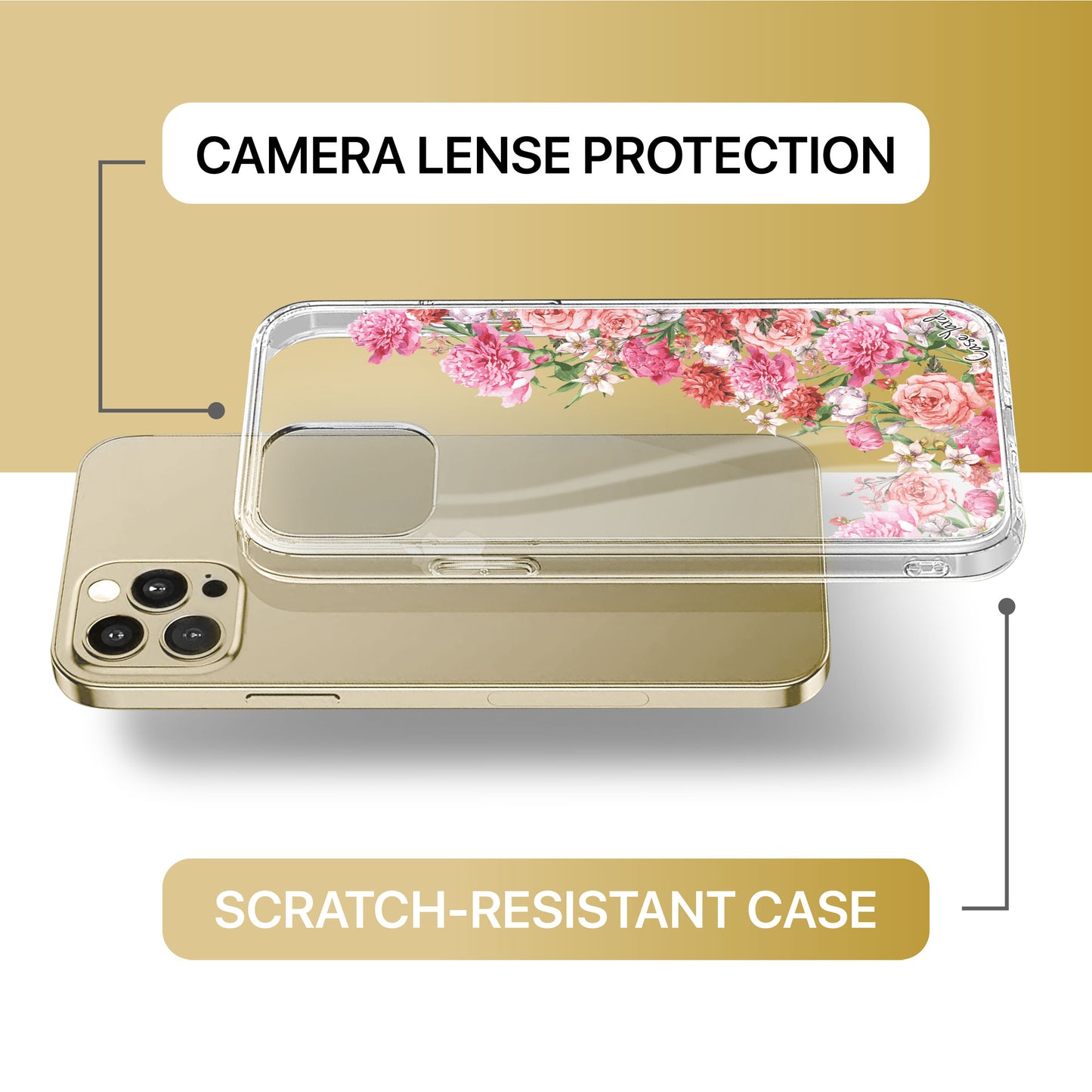 Garden Roses TPU Clear Phone Case for iPhone & Samsung Phones
