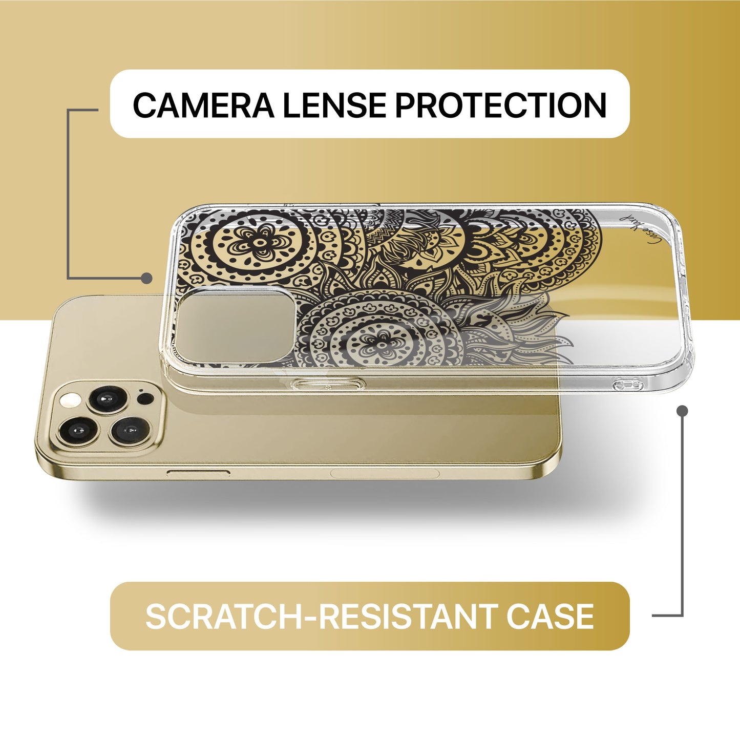 Doodle Circles TPU Clear Phone Case for iPhone & Samsung Phones