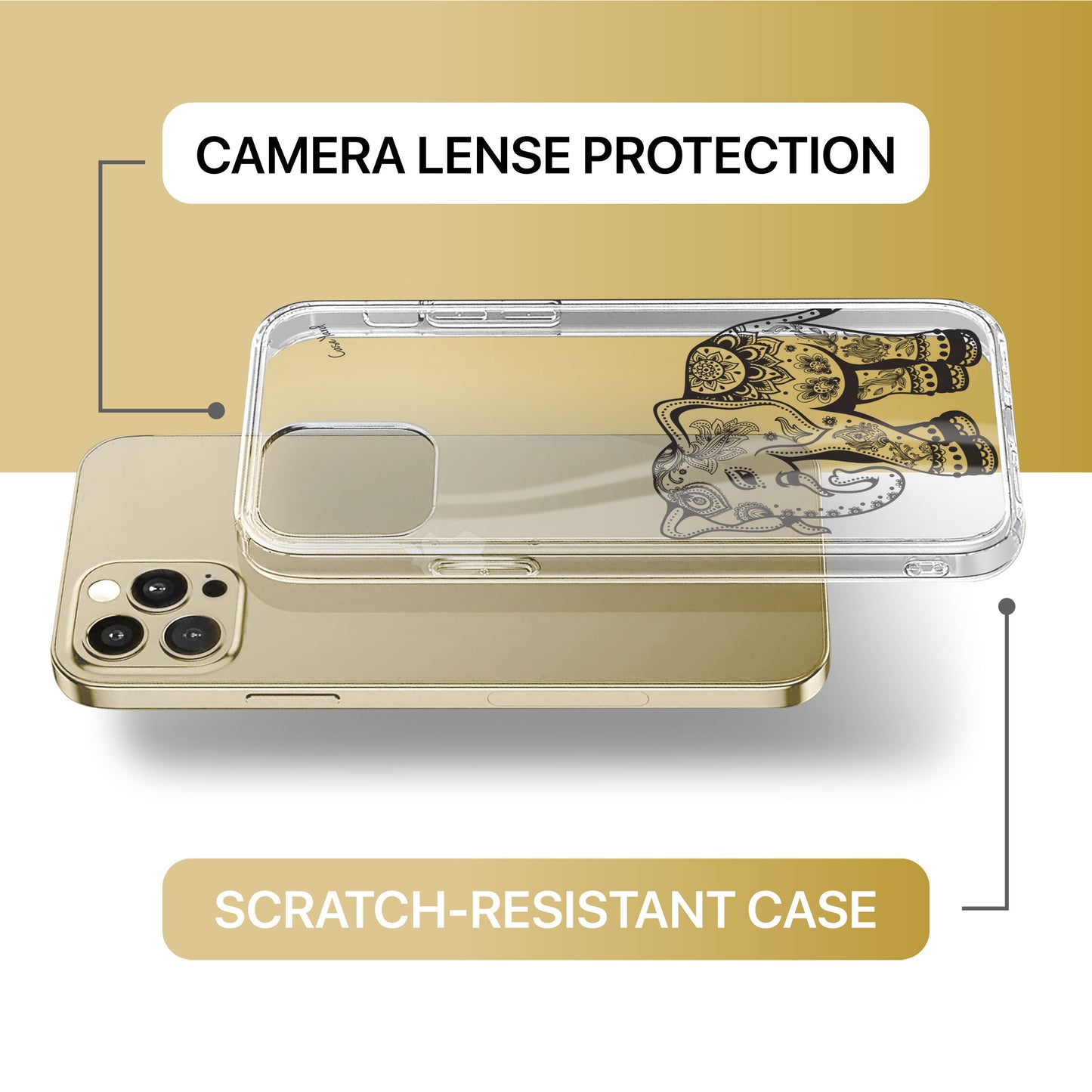 Elephant 2 TPU Clear Phone Case for iPhone & Samsung Phones