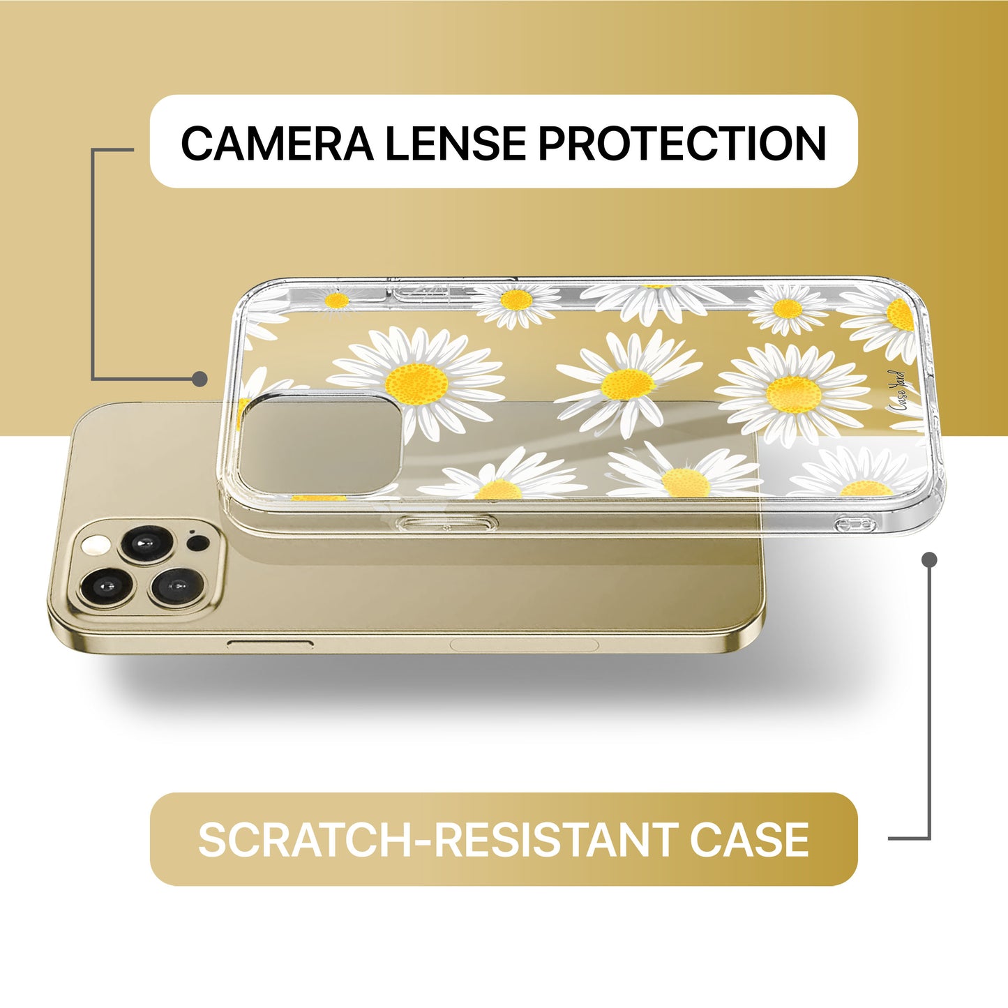 Daisy Wheels TPU Clear Phone Case for iPhone & Samsung Phones