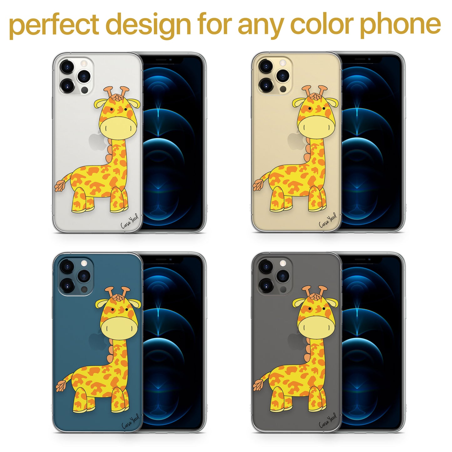 Giraffe TPU Clear Phone Case for iPhone & Samsung Phones