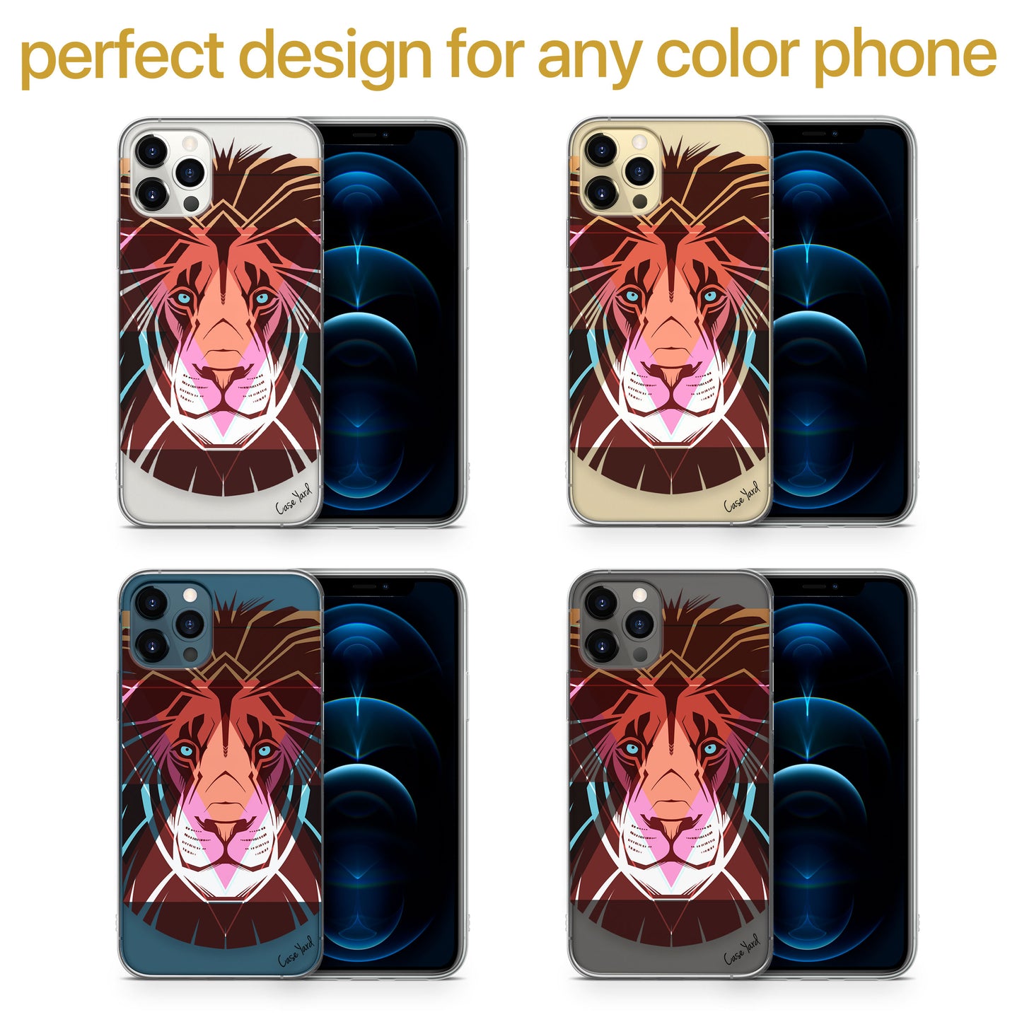 Lion Tribal TPU Clear Phone Case for iPhone & Samsung Phones