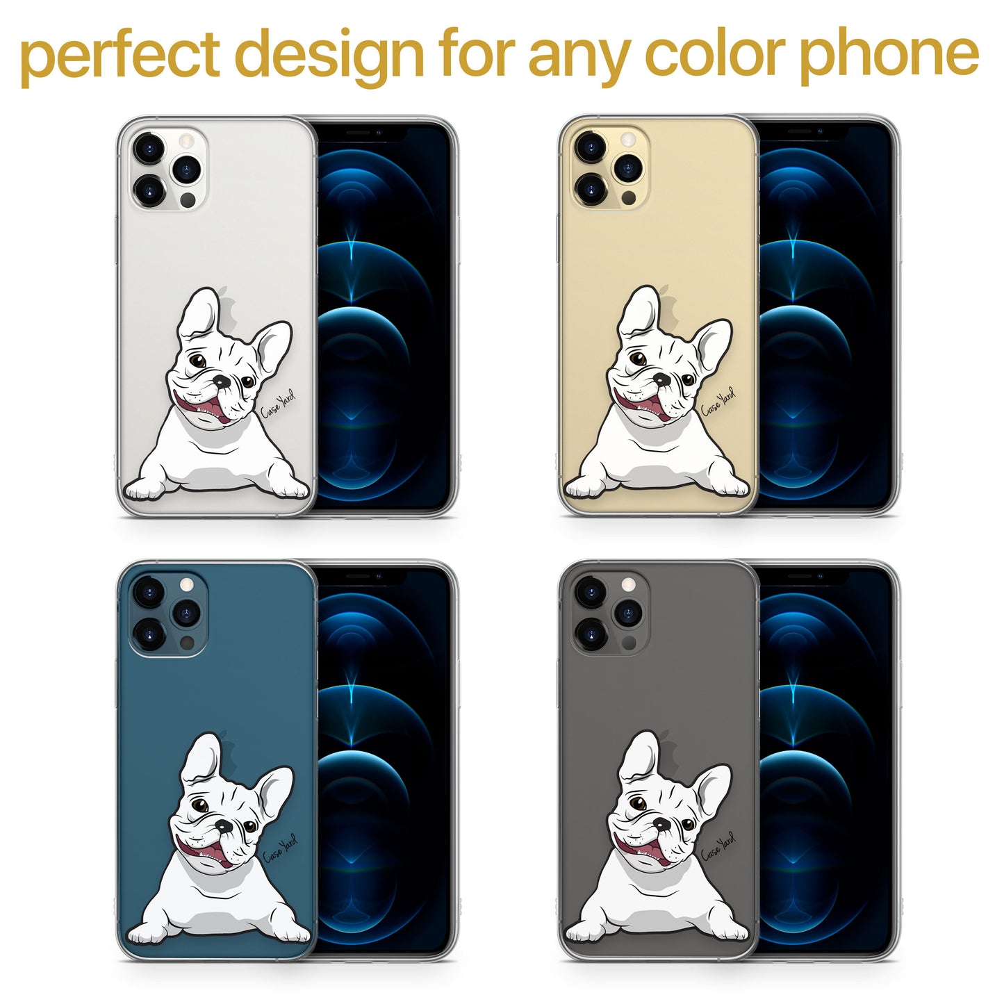 Dog TPU Clear Phone Case for iPhone & Samsung Phones