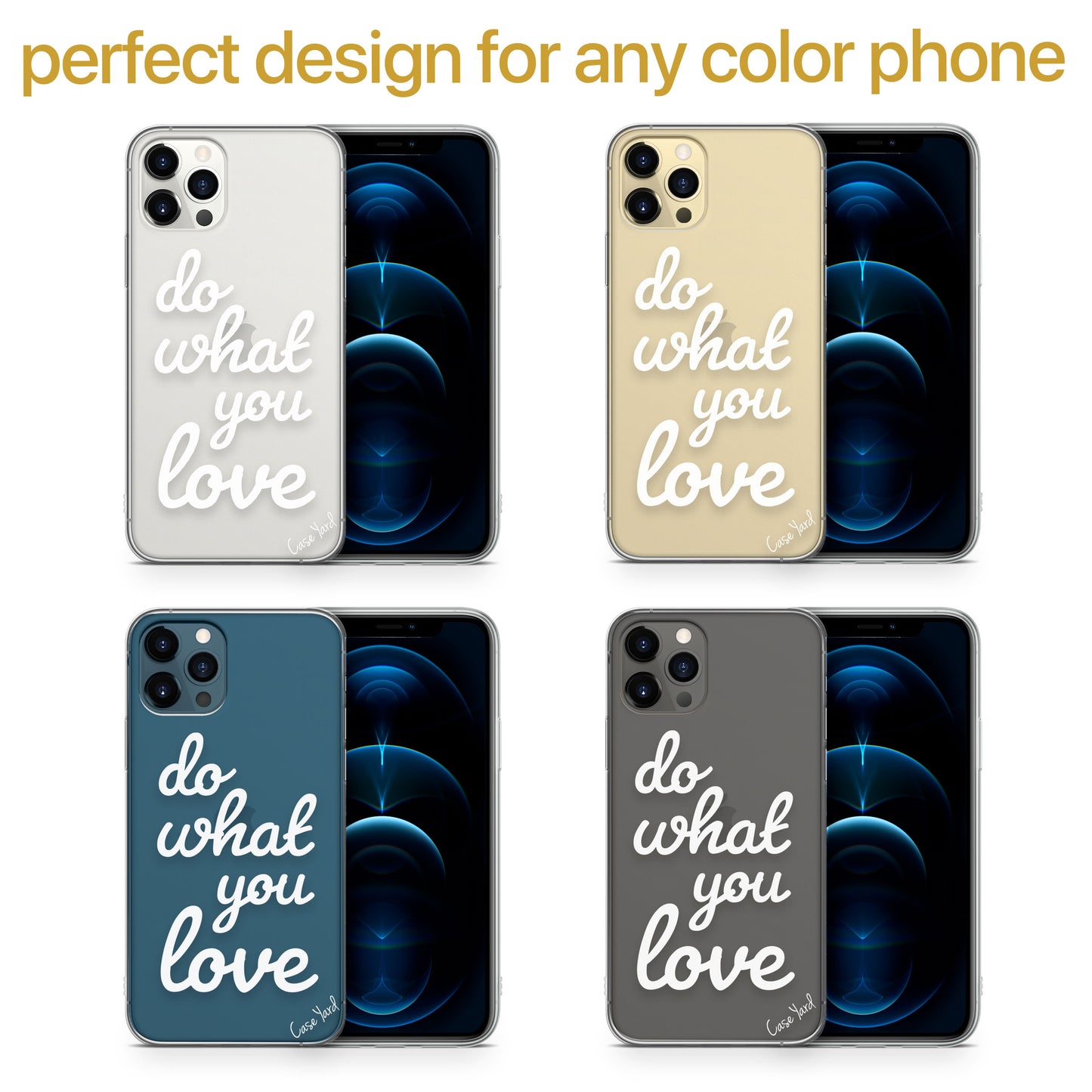 Do What You Love TPU Clear Phone Case for iPhone & Samsung Phones