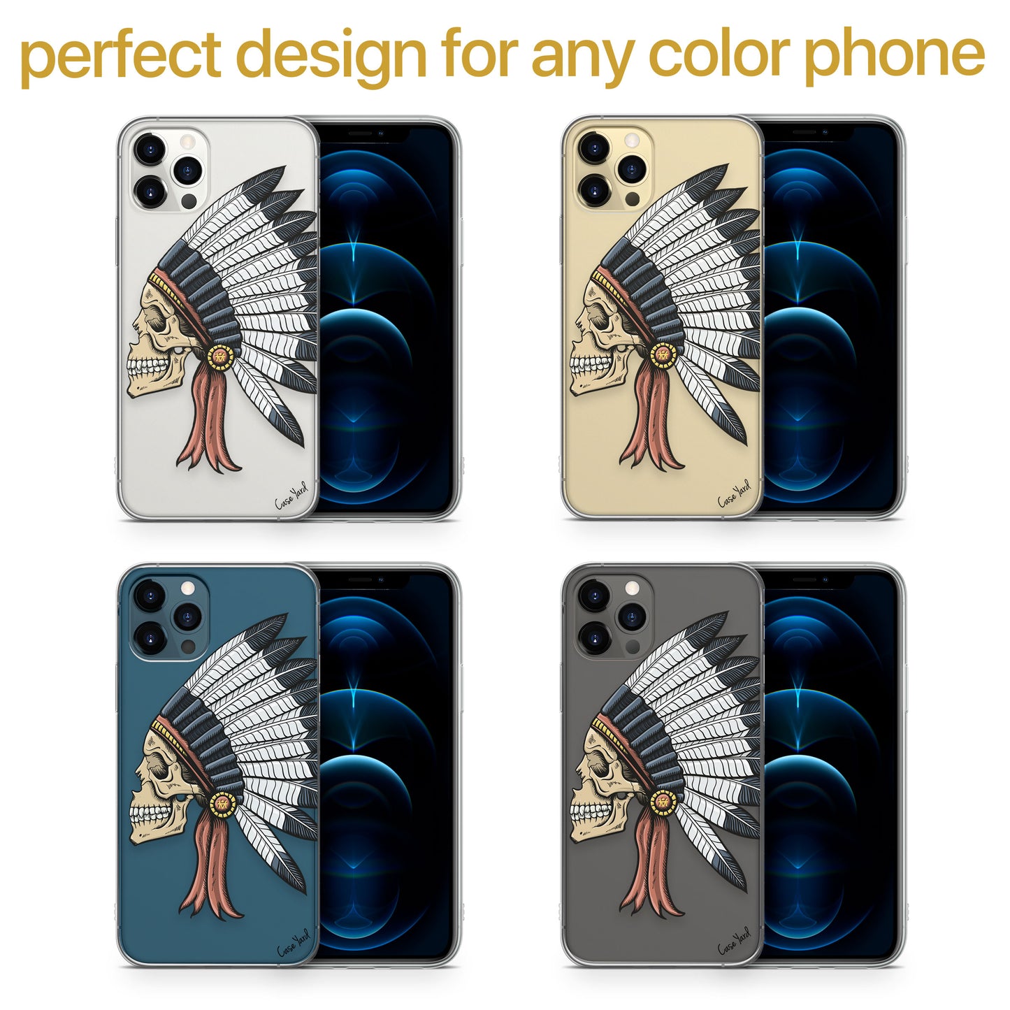 Indian Chief TPU Clear Phone Case for iPhone & Samsung Phones