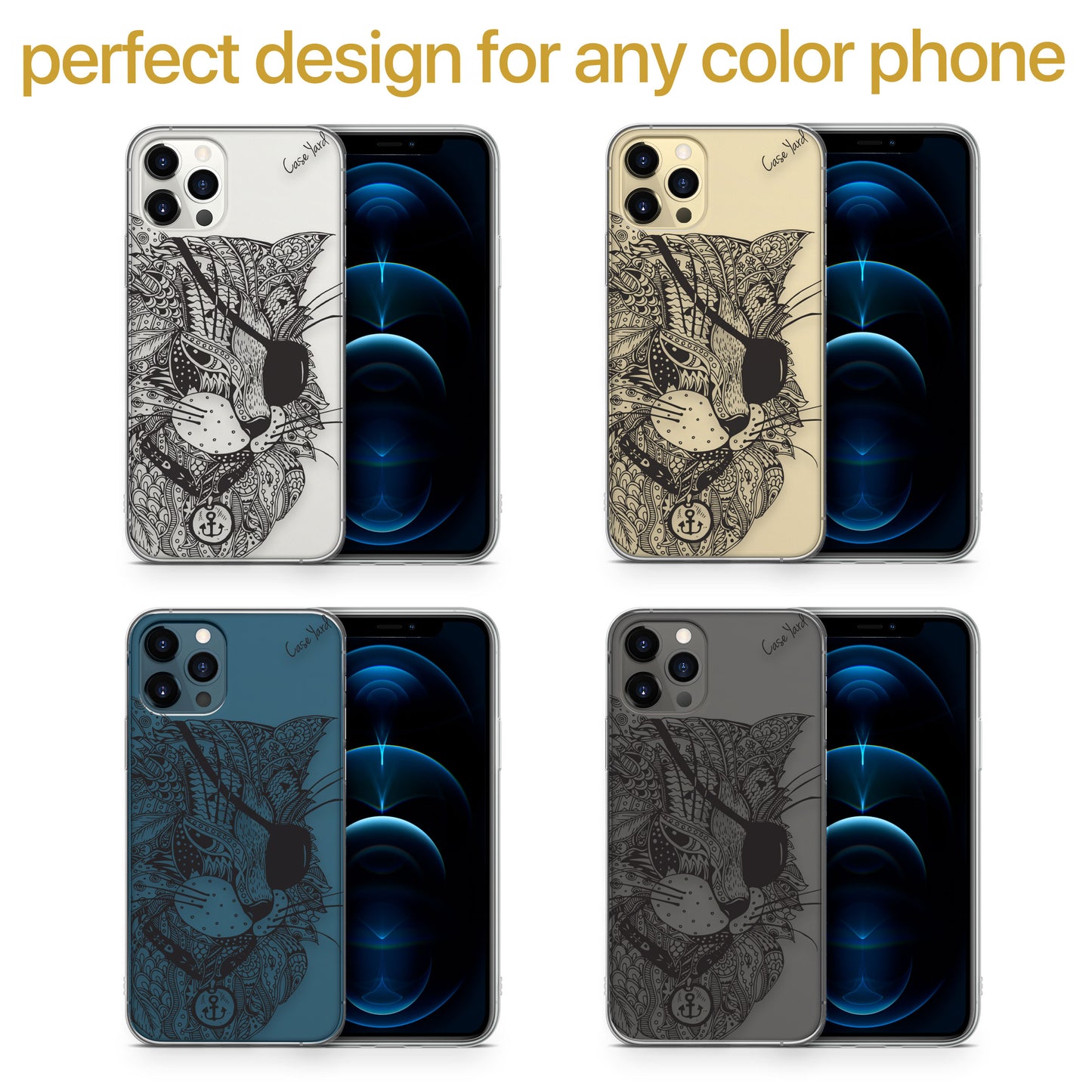 Bad Cat TPU Clear Phone Case for iPhone & Samsung Phones