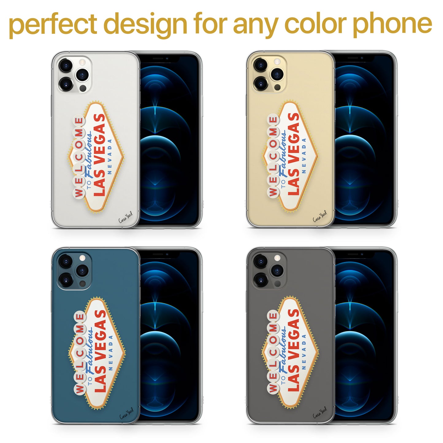 Las Vegas Sign TPU Clear Phone Case for iPhone & Samsung Phones
