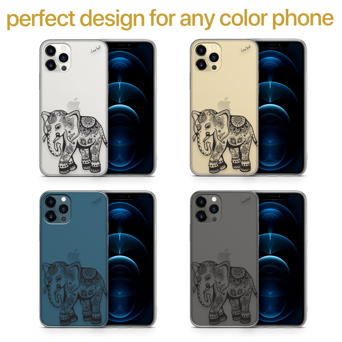 Elephant 2 TPU Clear Phone Case for iPhone & Samsung Phones