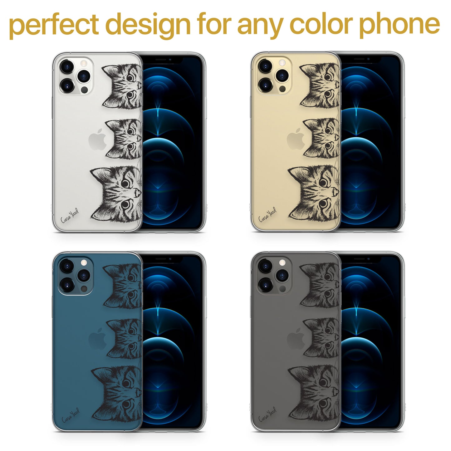 Kittens TPU Clear Phone Case for iPhone & Samsung Phones