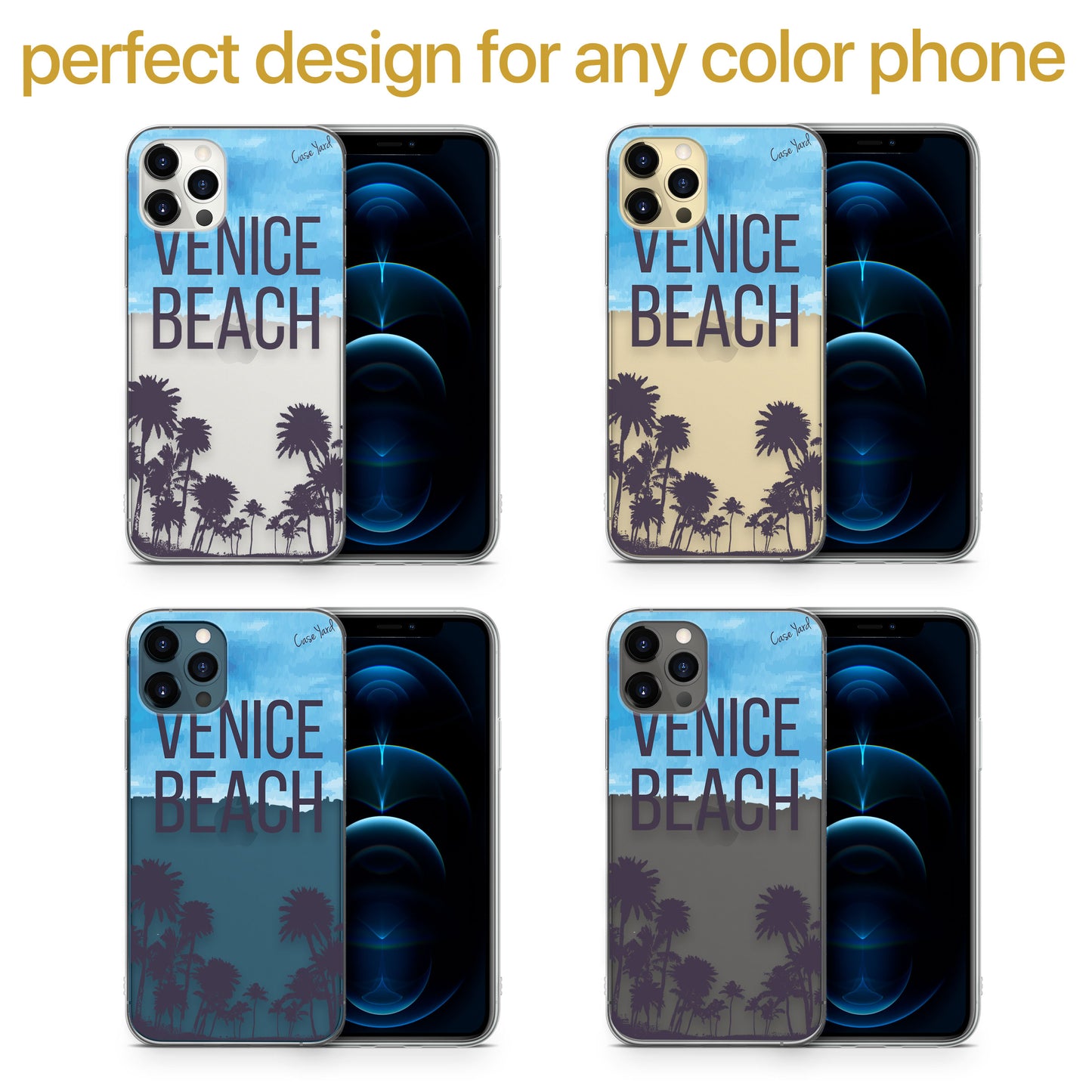 Venice Beach TPU Clear Phone Case for iPhone & Samsung Phones