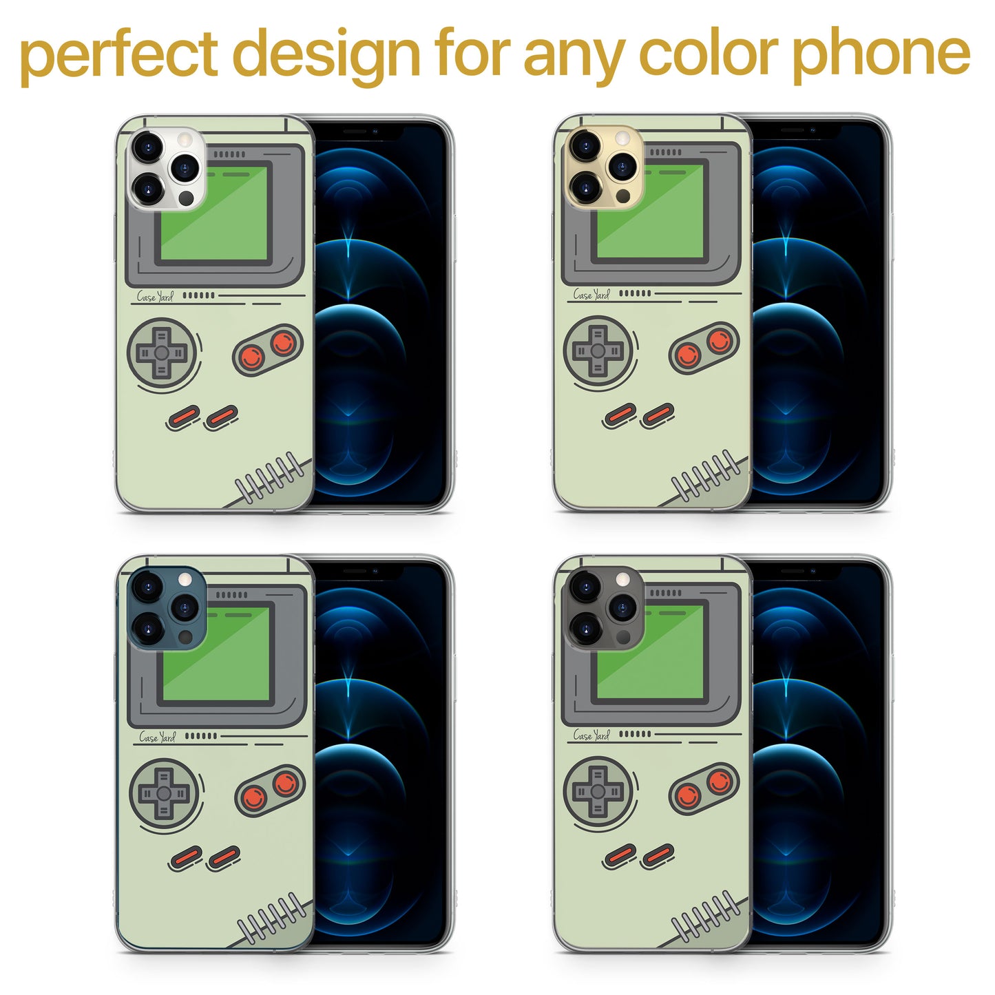 TPU Clear case with (CaseBoy) Design for iPhone & Samsung Phones