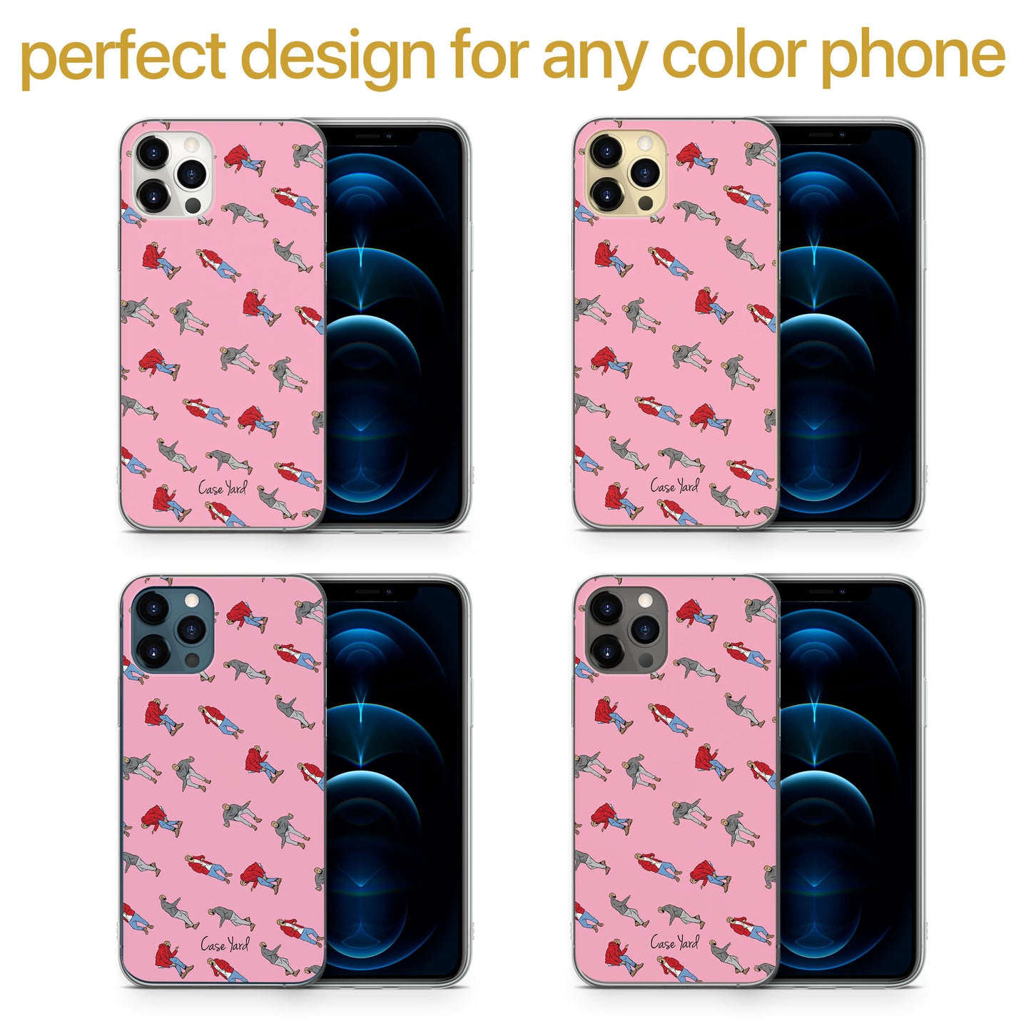 Drake Dancing Pattern TPU Clear Phone Case for iPhone & Samsung Phones
