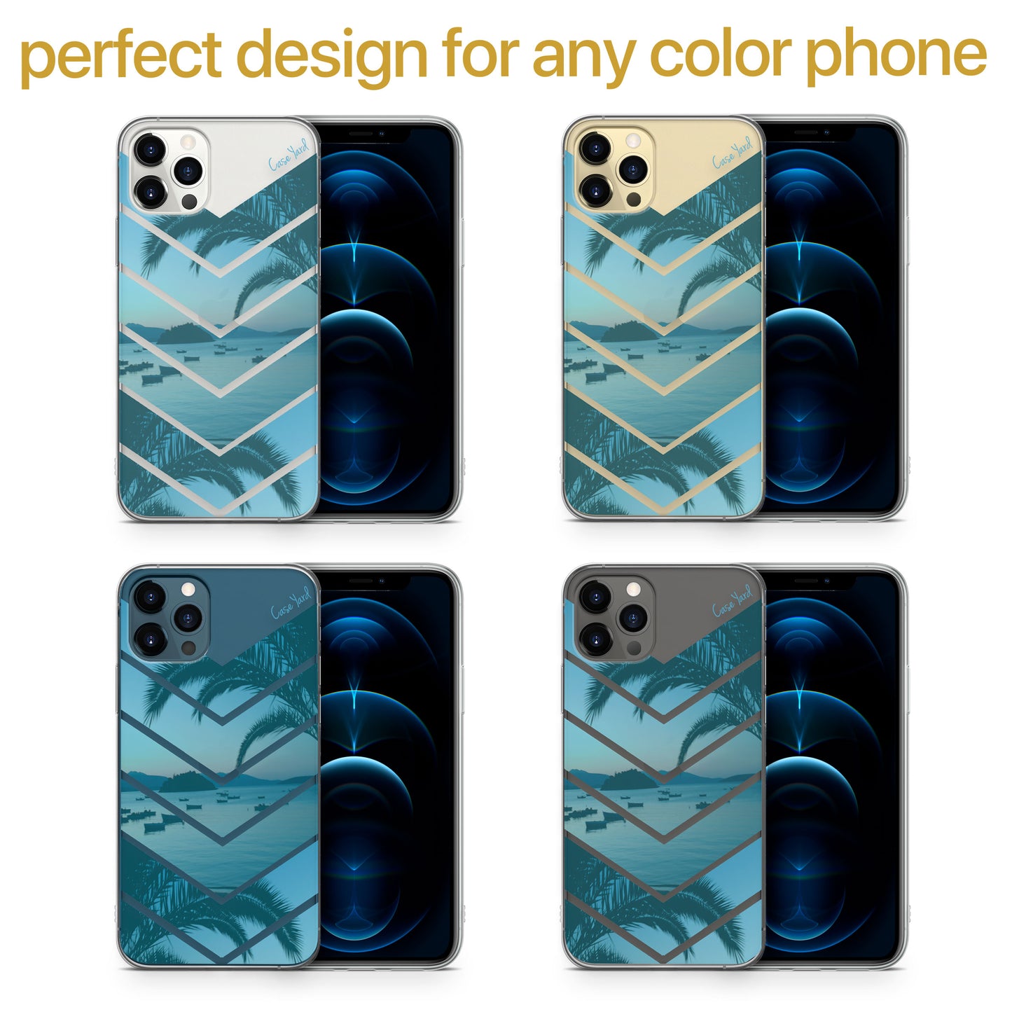 TPU Clear case with (Paradise) Design for iPhone & Samsung Phones