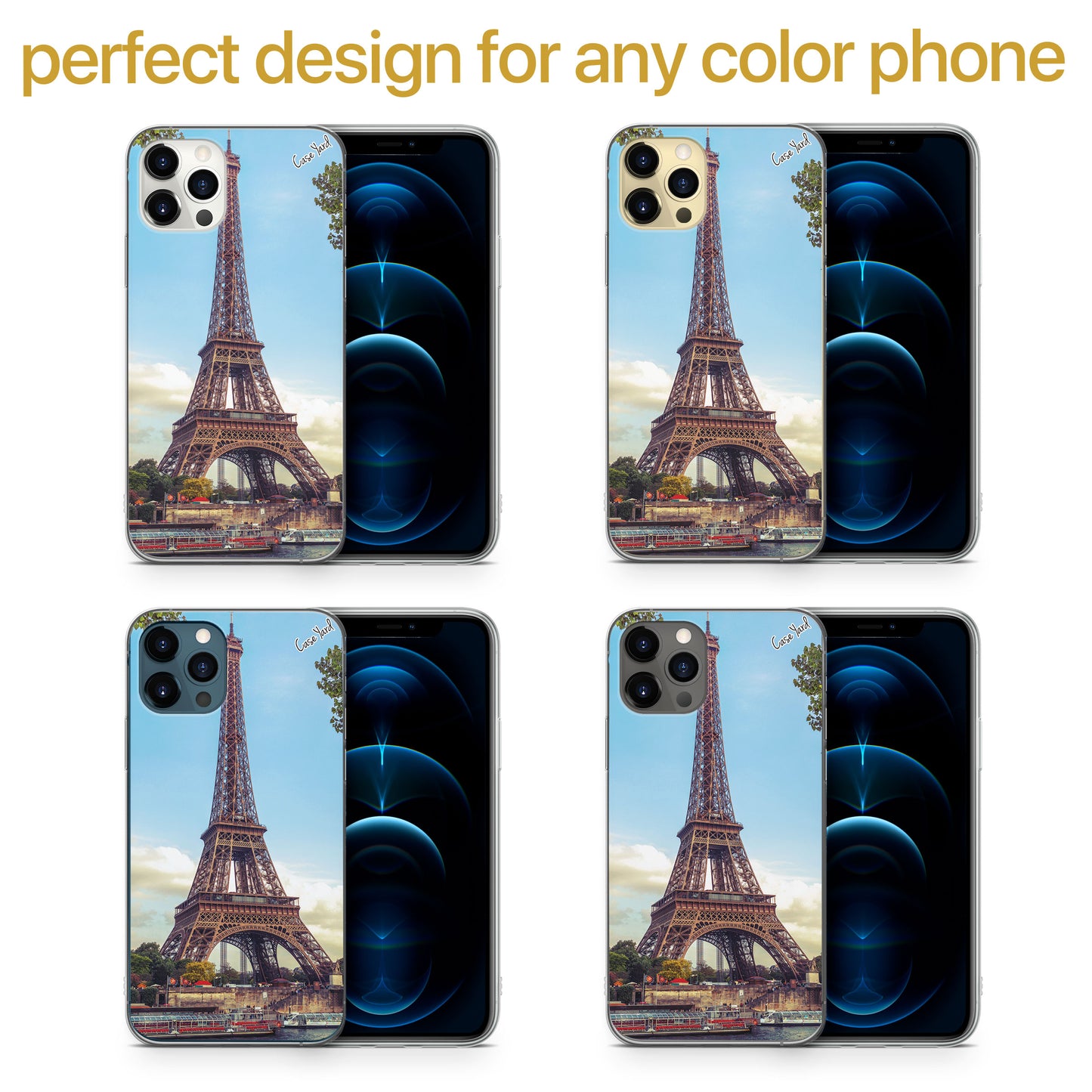 Eiffel Tower TPU Clear Phone Case for iPhone & Samsung Phones