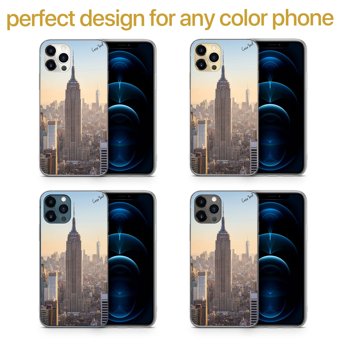 Empire State Building TPU Clear Phone Case for iPhone & Samsung Phones