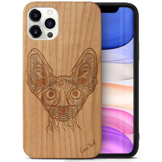 Bob Cat Wooden Laser Engraved Phone Case for iPhone & Samsung Phones