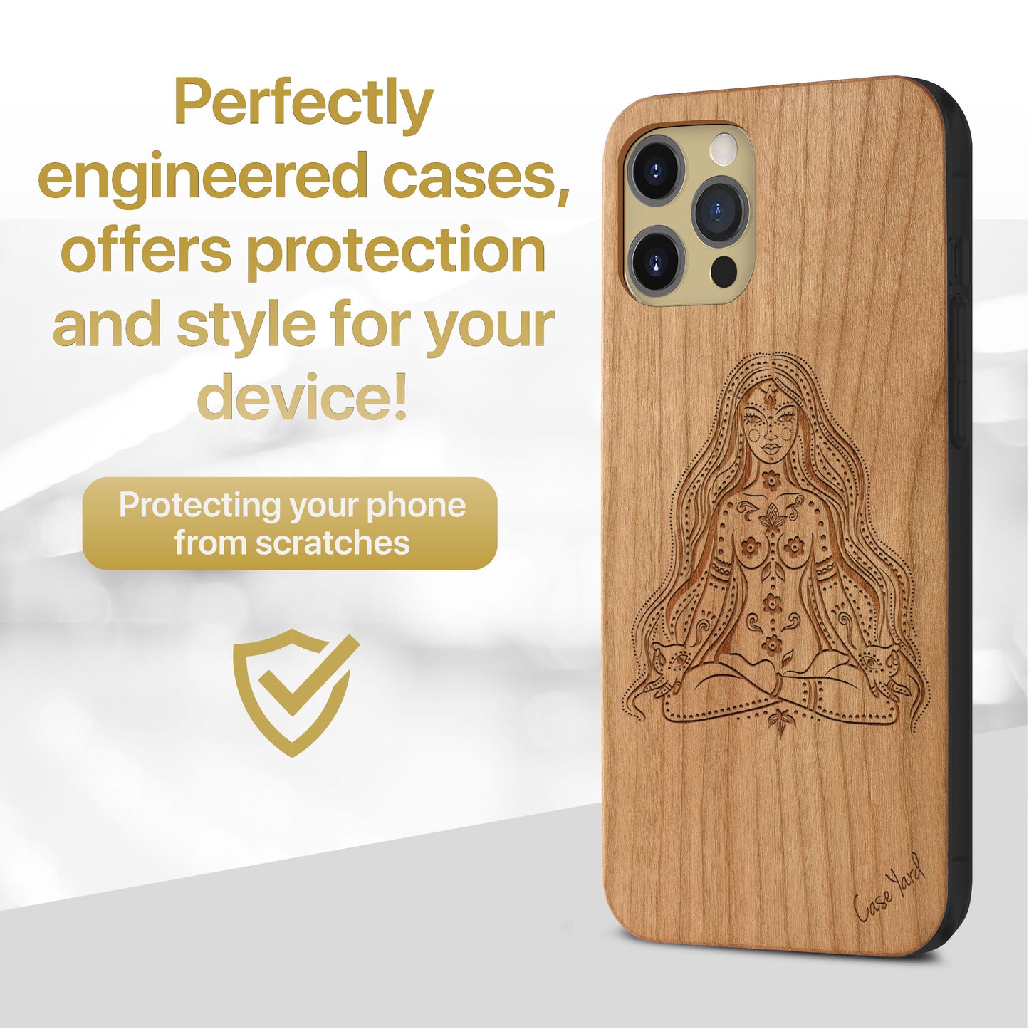 Hindu Bagdash Girl Wooden Laser Engraved Phone Case for iPhone