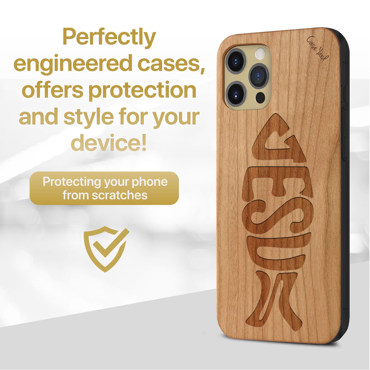 Jesus Fish Wooden Laser Engraved Phone Case for iPhone