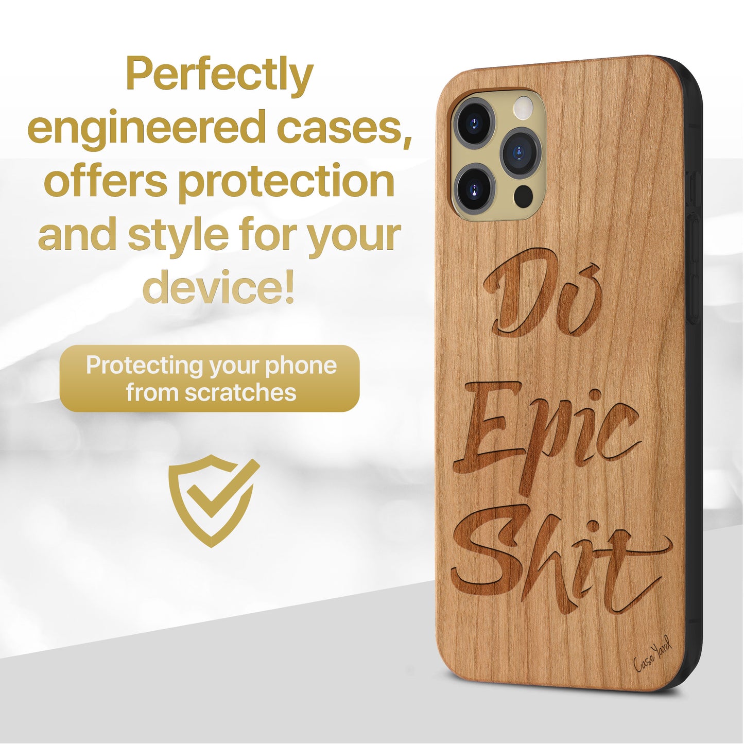 Do Epic Shit Wooden Laser Engraved Phone Case for iPhone & Samsung Phones