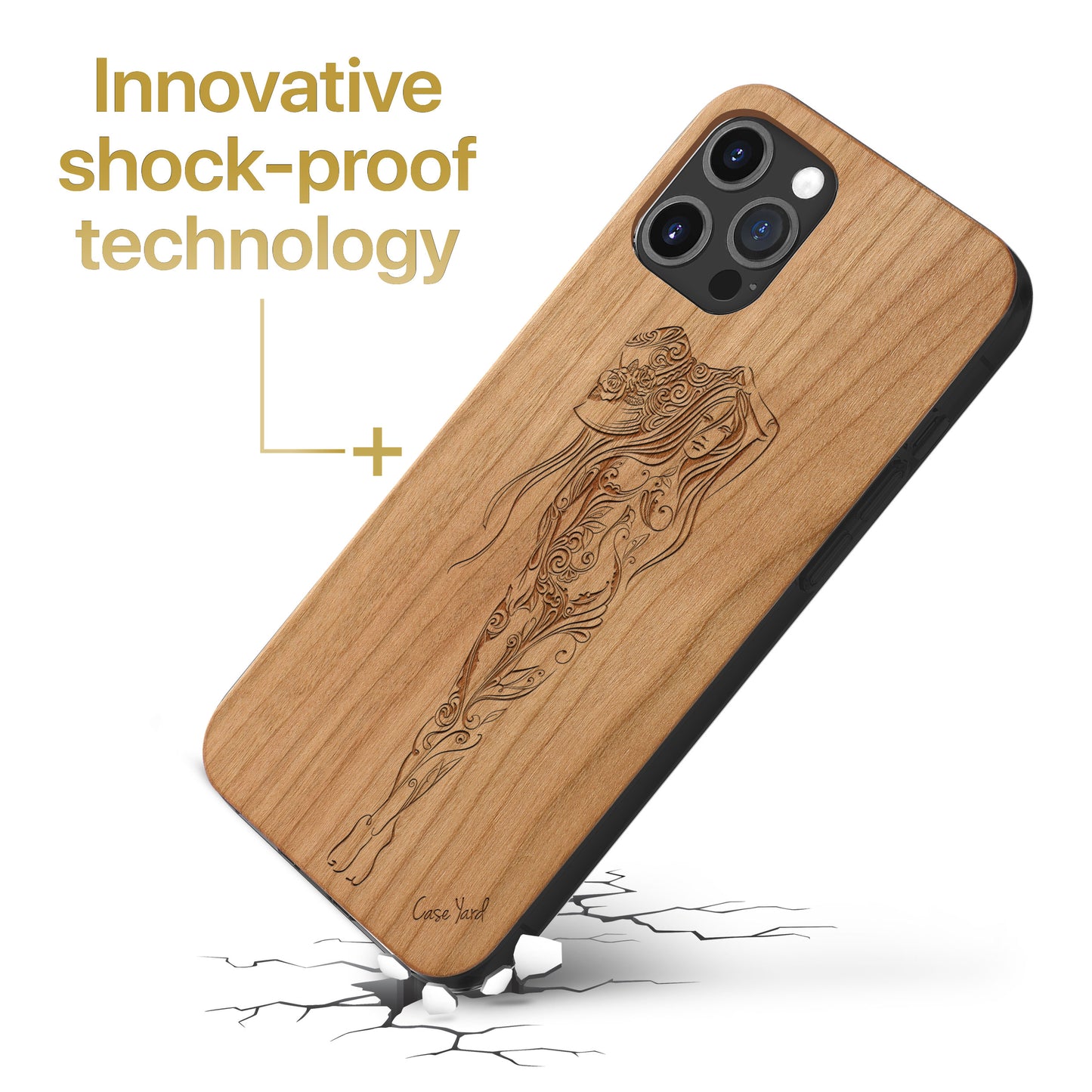 Tribal Girl Wooden Laser Engraved Phone Case for iPhone