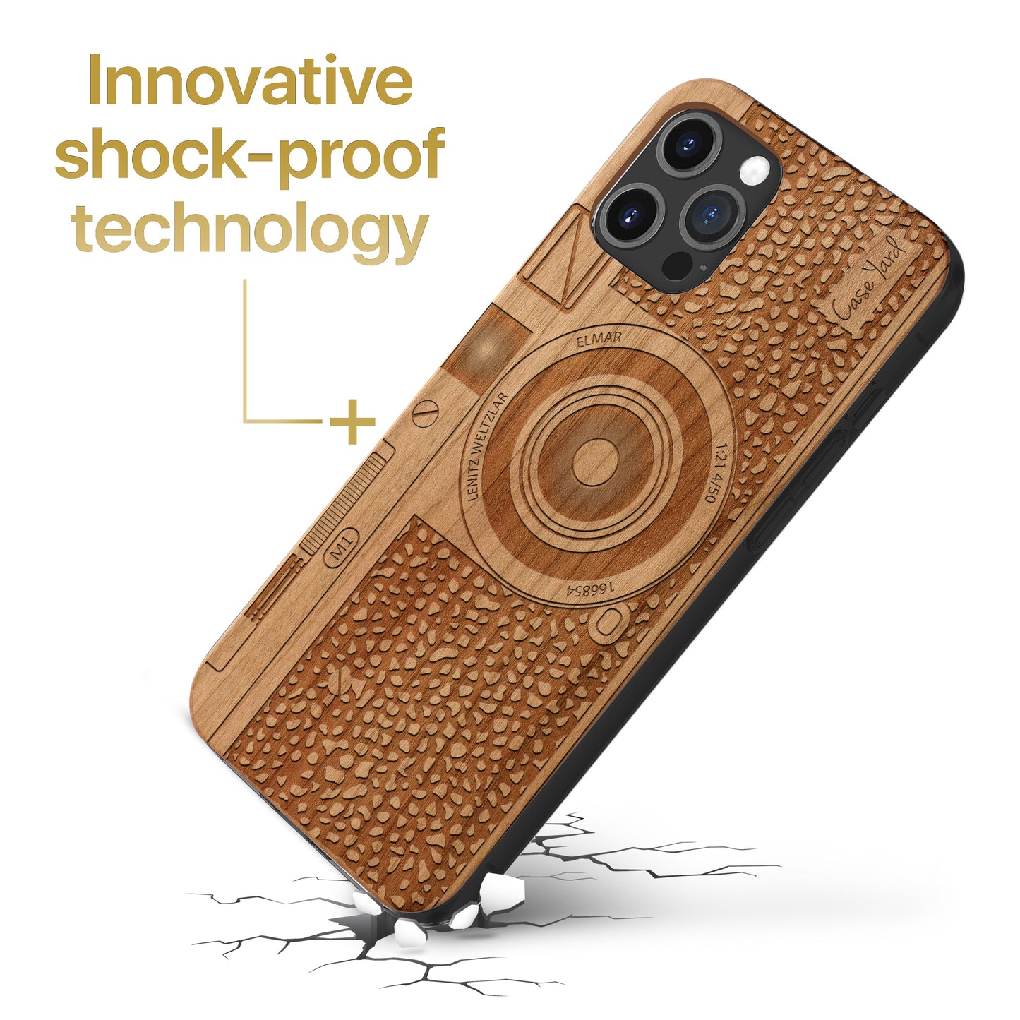 Camera Wooden Laser Engraved Phone Case