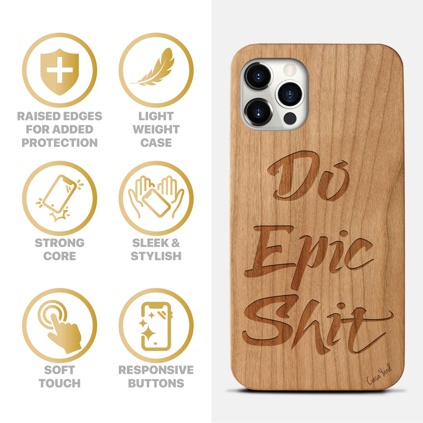 Do Epic Shit Wooden Laser Engraved Phone Case for iPhone & Samsung Phones