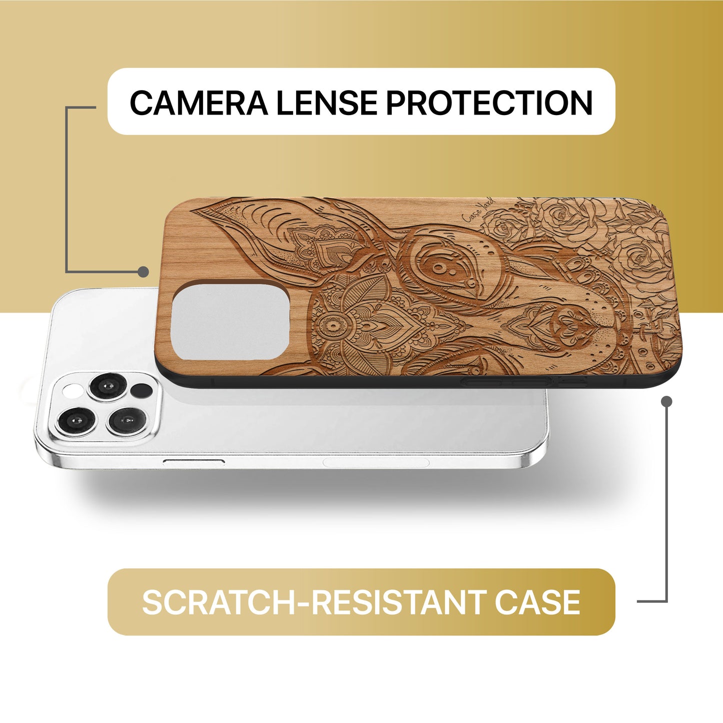 Chihuahua Wooden Laser Engraved Phone Case for iPhone & Samsung Phones