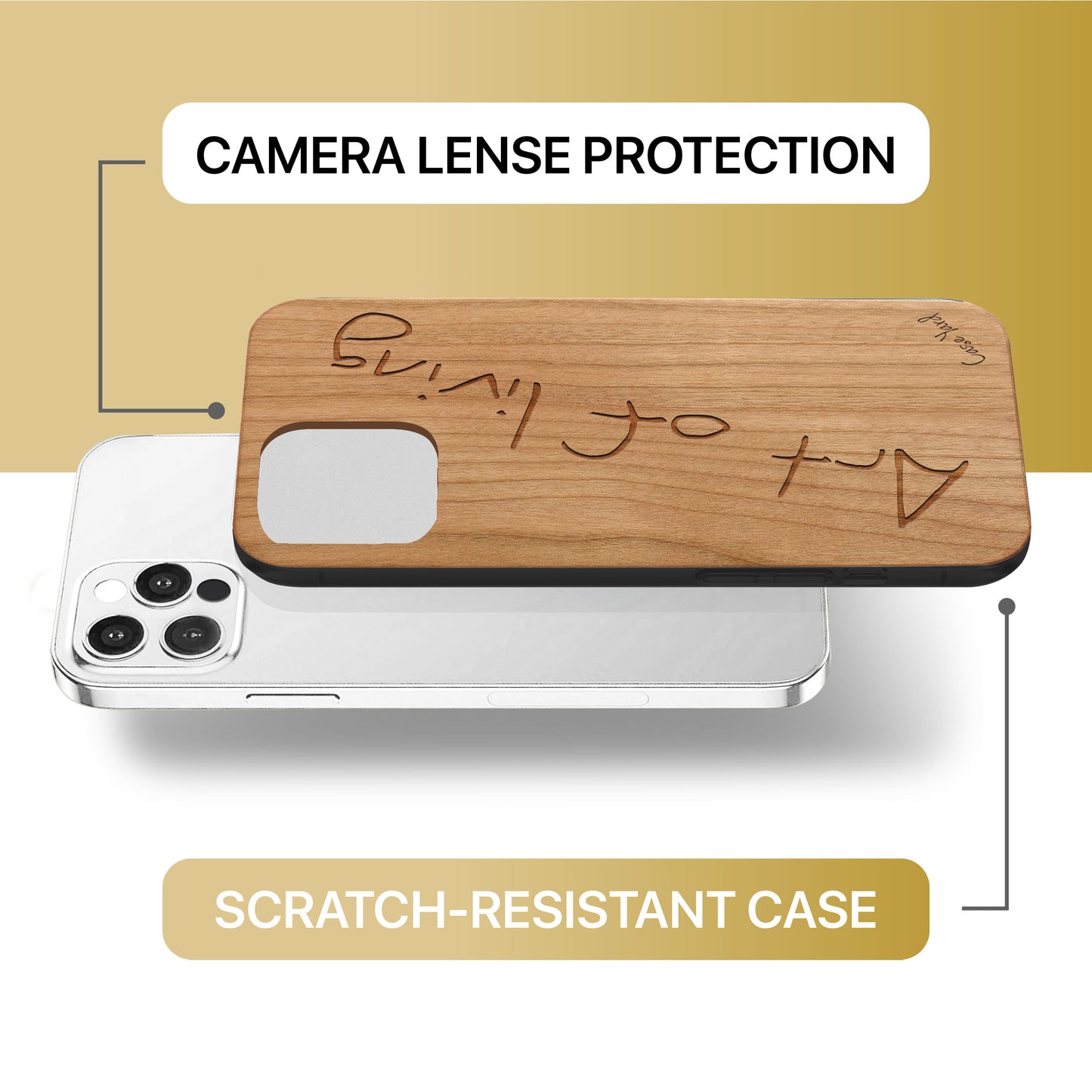Art of Living Wooden Laser Engraved Phone Case for iPhone & Samsung Phones