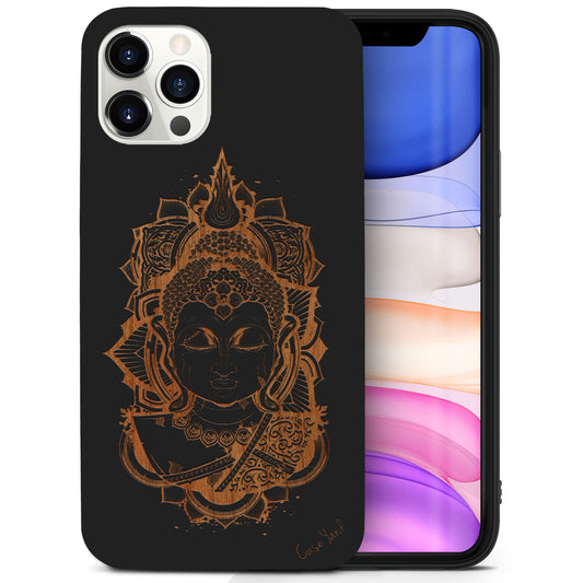 Wooden Cell Phone Case Cover, Laser Engraved case for iPhone & Samsung phone Buddha Art Lady Design