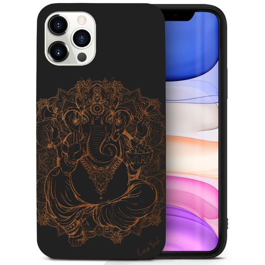 Wooden Cell Phone Case Cover, Laser Engraved case for iPhone & Samsung phone Elephant God Design