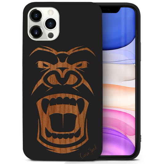 Wooden Cell Phone Case Cover, Laser Engraved case for iPhone & Samsung phone Gorilla Design