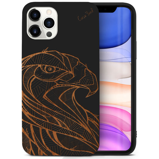 Wooden Cell Phone Case Cover, Laser Engraved case for iPhone & Samsung phone Eagle Wood Design