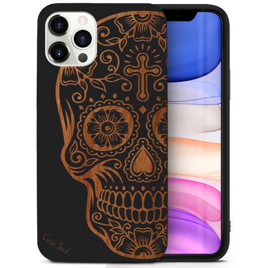 Cross Skull Wooden Laser Engraved Phone Case for iPhone & Samsung Phones