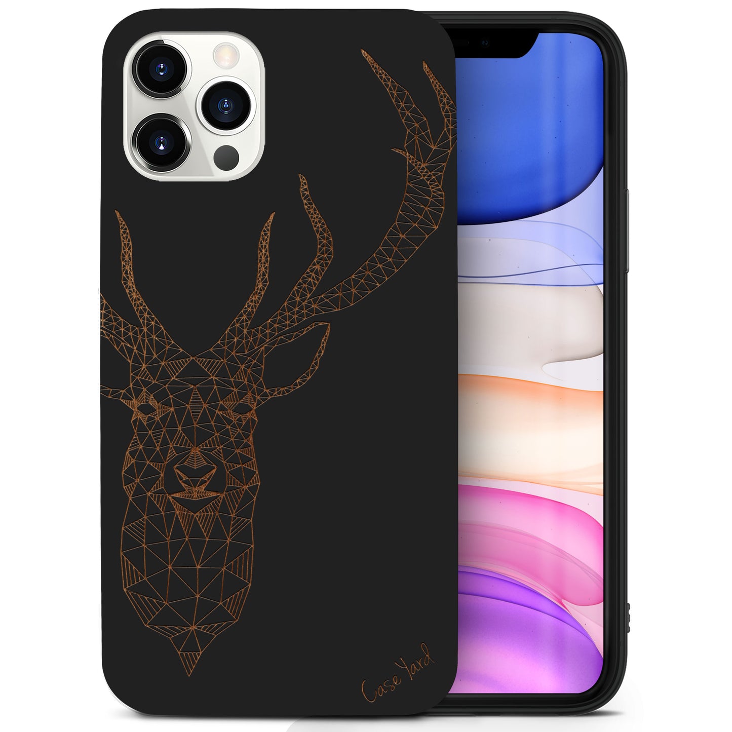 Deer Wooden Laser Engraved Phone Case