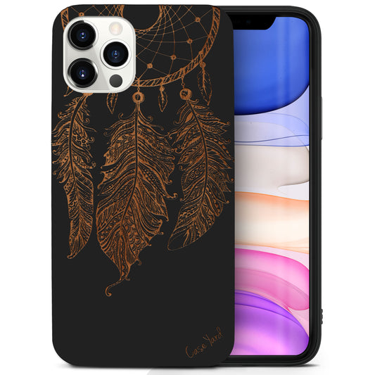 Wooden Cell Phone Case Cover, Laser Engraved case for iPhone & Samsung phone Dream Catcher Design