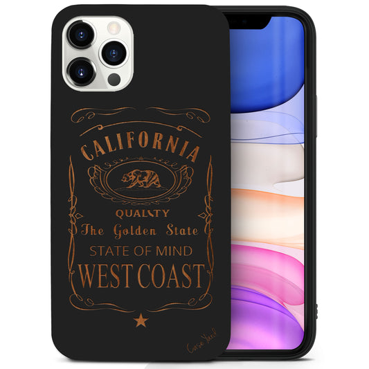 Wooden Cell Phone Case Cover, Laser Engraved case for iPhone & Samsung phone West Coast Design