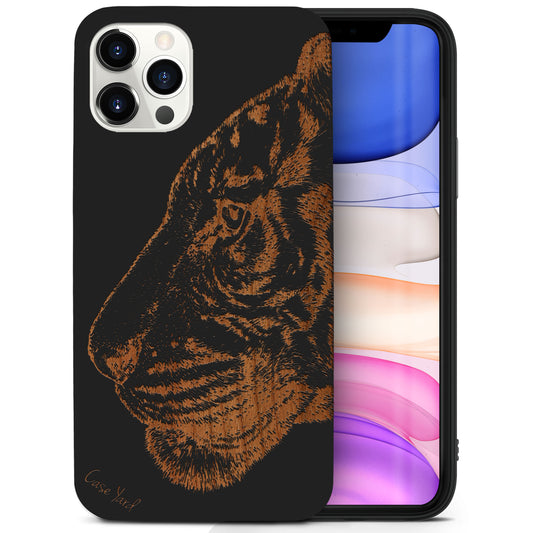 Wooden Cell Phone Case Cover, Laser Engraved case for iPhone & Samsung phone Bengal Tiger Design