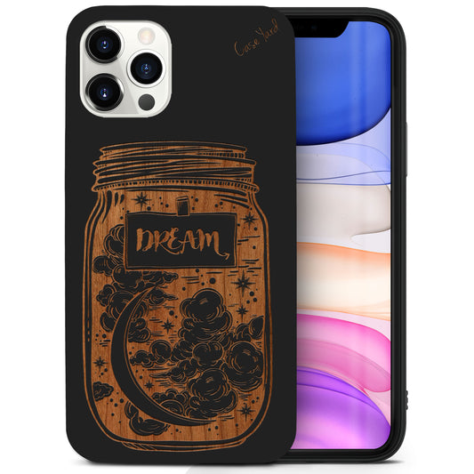 Wooden Cell Phone Case Cover, Laser Engraved case for iPhone & Samsung phone Jar of Dreams Design