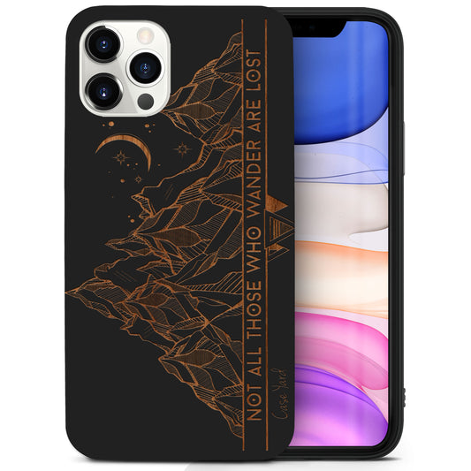 Tribal Mountains Wooden Laser Engraved Phone Case for iPhone