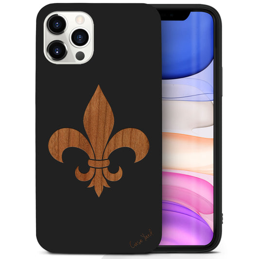 Wooden Cell Phone Case Cover, Laser Engraved case for iPhone & Samsung phone French Tip Design