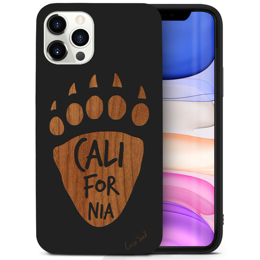 Wooden Cell Phone Case Cover, Laser Engraved case for iPhone & Samsung phone Cali Paw Design