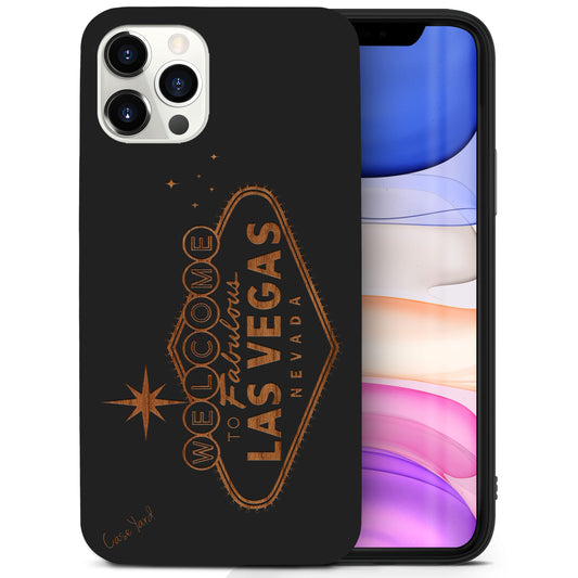 Wooden Cell Phone Case Cover, Laser Engraved case for iPhone & Samsung phone Fabulous Vegas Design