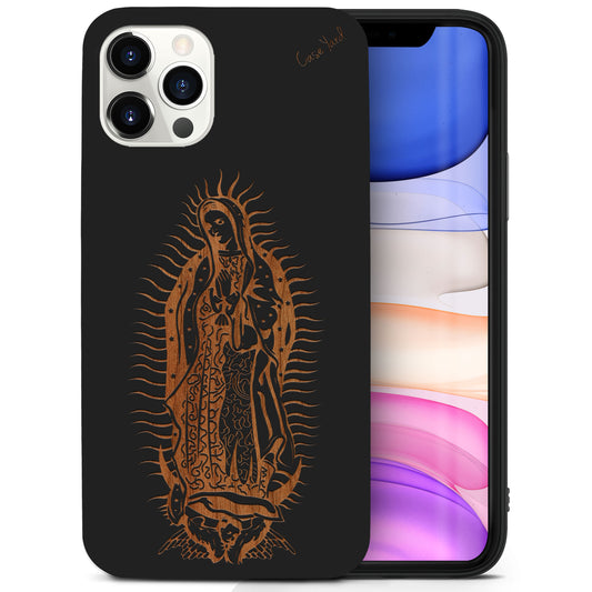 Wooden Cell Phone Case Cover, Laser Engraved case for iPhone & Samsung phone Virgin Mary Design