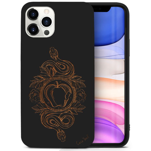 Wooden Cell Phone Case Cover, Laser Engraved case for iPhone & Samsung phone Forbidden Fruit Design