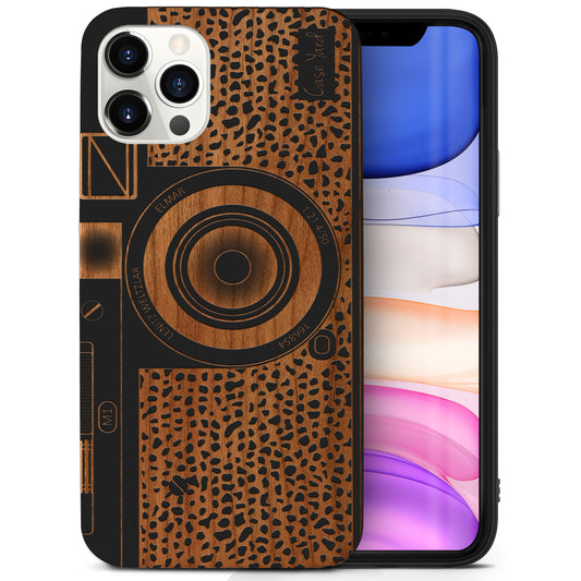 Wooden Cell Phone Case Cover, Laser Engraved case for iPhone & Samsung phone Camera Design