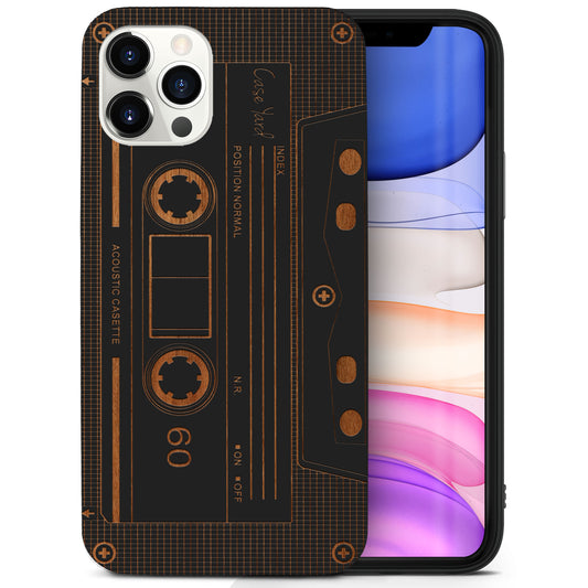Casette Wooden Laser Engraved Phone Case