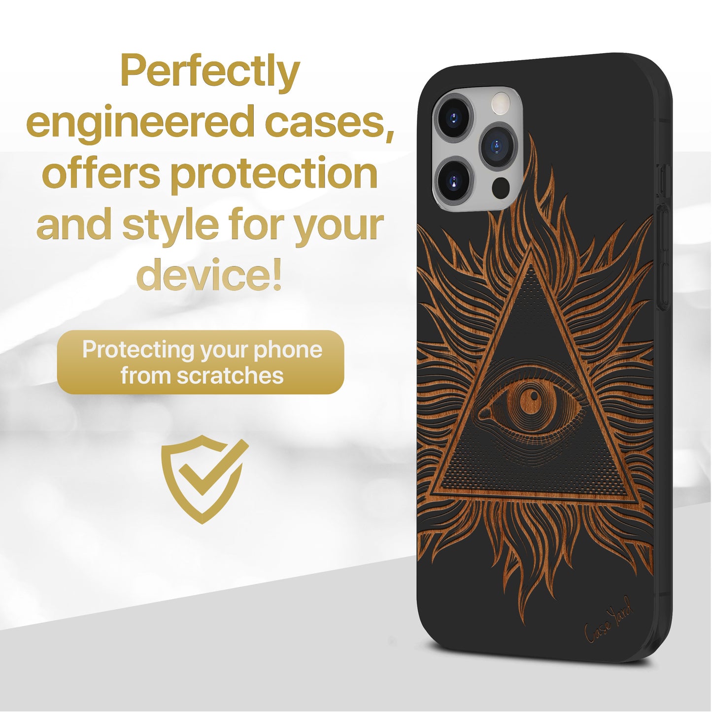 Wooden Cell Phone Case Cover, Laser Engraved case for iPhone & Samsung phone illuminate Case Design