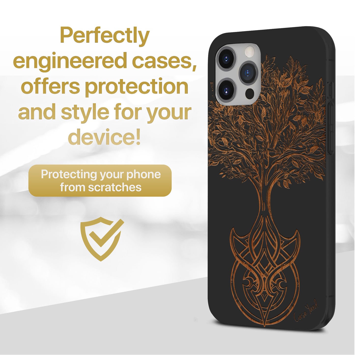 Tree of Life Wooden Laser Engraved Phone Case for iPhone
