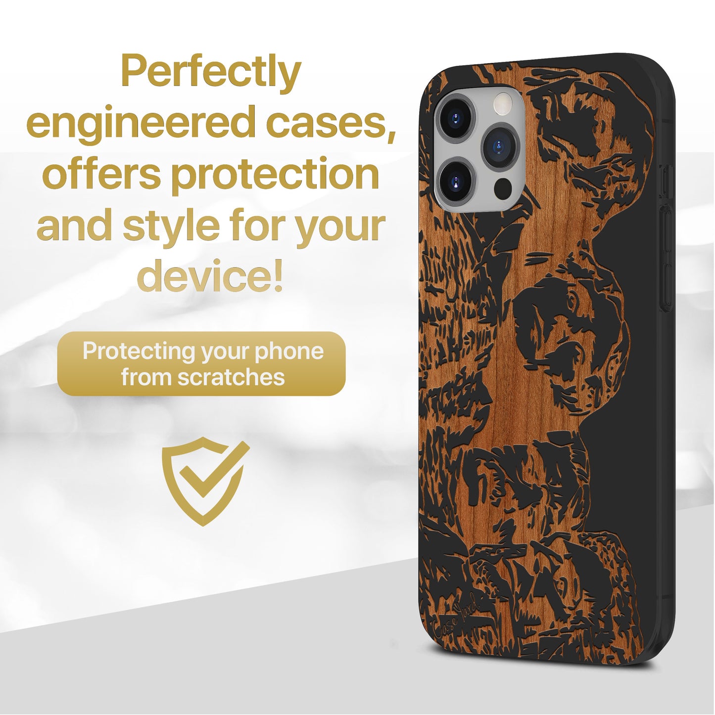 Wooden Cell Phone Case Cover, Laser Engraved case for iPhone & Samsung phone Mount Rushmore Design