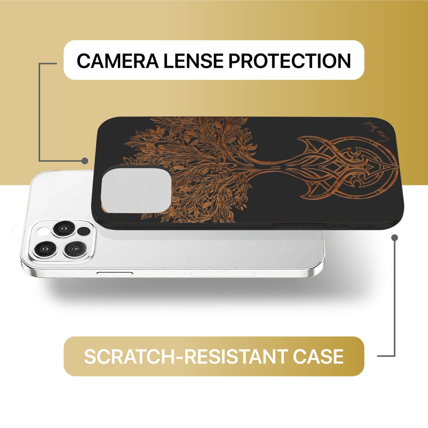 Tree of Life Wooden Laser Engraved Phone Case for iPhone